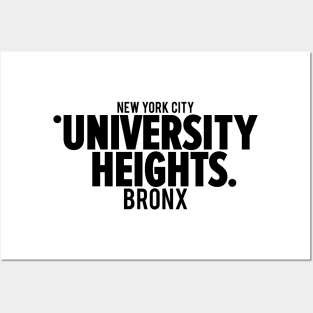 University Heights Bronx Typography Tee Posters and Art